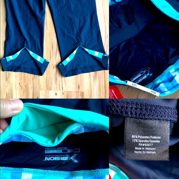 NEW XERSION Capri Legging Pants Small Navy Workout - Picture 5 of 14